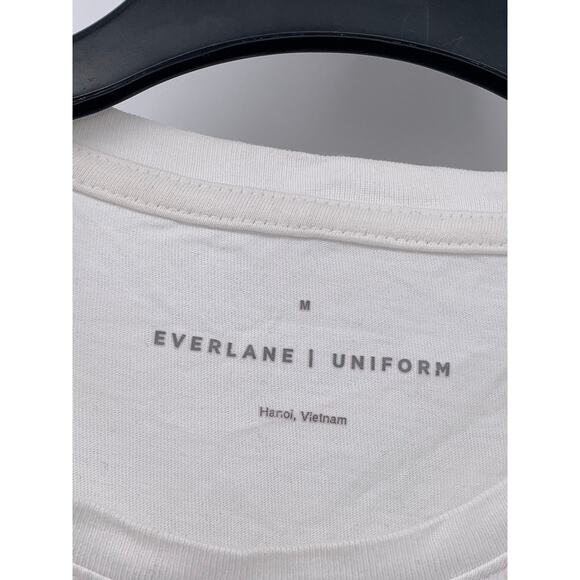 EVERLANE Men's White Organic Cotton Crewneck Short Sleeve Uniform T-Shirt SZ M - Picture 8 of 10